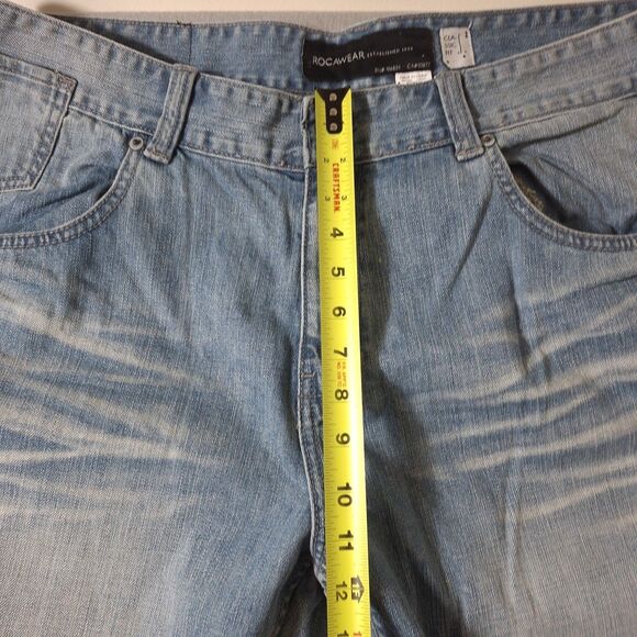 Rocawear Jeans Mens 40x36 Blue Classic Fit Hip Hop Denim Regular Whiskered - Picture 3 of 11